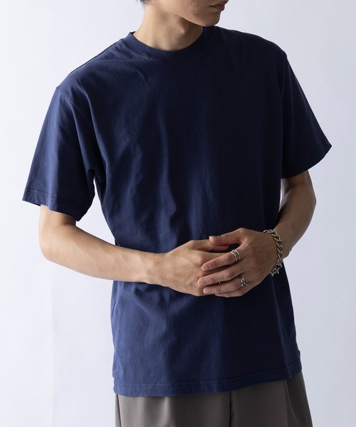 CROSS & STITCH(クロスステッチ)の「【Cross&Stitch】ピグメントダイ ヴィンテージライクTシャツ 半袖 無地 PGT-144(Tシャツ/カットソー・メンズ・ネイビー/ブラック/ナチュラル・M/L/XL)」の7枚目の写真