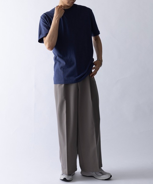 CROSS & STITCH(クロスステッチ)の「【Cross&Stitch】ピグメントダイ ヴィンテージライクTシャツ 半袖 無地 PGT-144(Tシャツ/カットソー・メンズ・ネイビー/ブラック/ナチュラル・M/L/XL)」の5枚目の写真