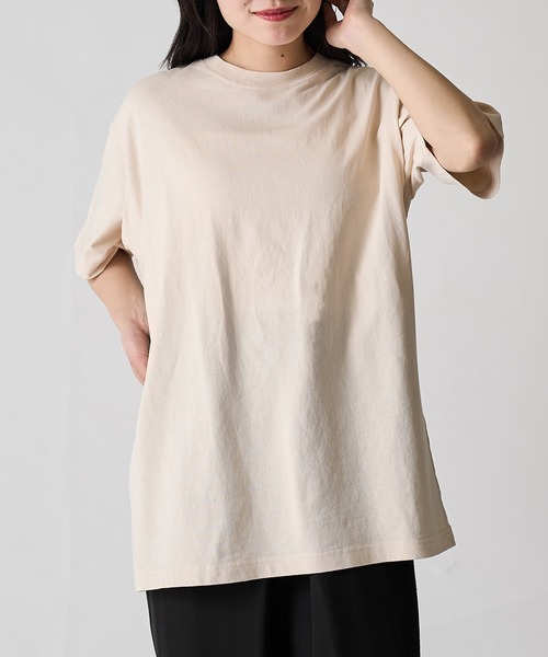 CROSS & STITCH(クロスステッチ)の「【Cross&Stitch】ピグメントダイ ヴィンテージライクTシャツ 半袖 無地 PGT-144(Tシャツ/カットソー・メンズ・ネイビー/ブラック/ナチュラル・M/L/XL)」の16枚目の写真