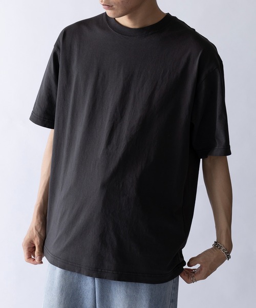 CROSS & STITCH(クロスステッチ)の「【Cross&Stitch】ピグメントダイ ヴィンテージライクTシャツ 半袖 無地 PGT-144(Tシャツ/カットソー・メンズ・ネイビー/ブラック/ナチュラル・M/L/XL)」の22枚目の写真