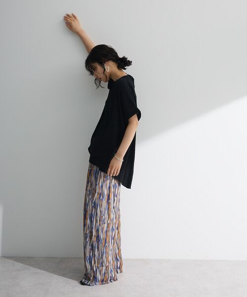 Green　Parks（グリーンパークス）の「シアーワイドパンツ（その他パンツ・レディース・チャコールグレー/ブラウン/ライトグレー/グリーン系その他3/オレンジ・FREE）」の7枚目の写真