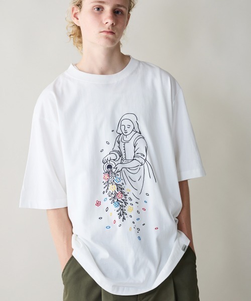 rehacer（レアセル）の「rehacer : Flower Maid Relax Fit T-shirt / フラワー メイド リラックス フィットTシャツ（Tシャツ/カットソー・メンズ・ホワイト/ブラック・SMALL/MEDIUM/LARGE/X-LARGE）」の14枚目の写真