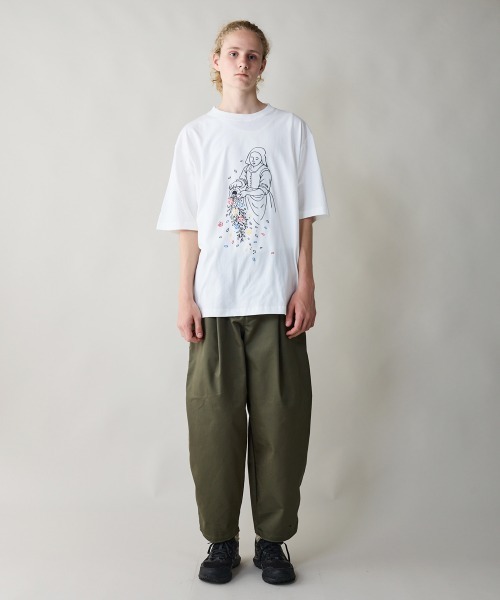 rehacer（レアセル）の「rehacer : Flower Maid Relax Fit T-shirt / フラワー メイド リラックス フィットTシャツ（Tシャツ/カットソー・メンズ・ホワイト/ブラック・SMALL/MEDIUM/LARGE/X-LARGE）」の11枚目の写真