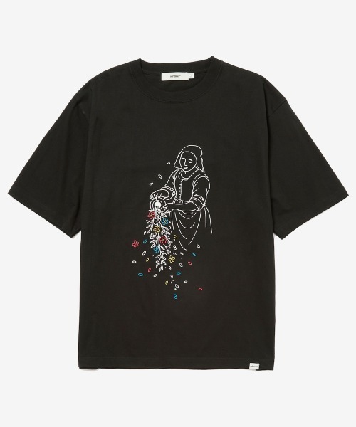rehacer（レアセル）の「rehacer : Flower Maid Relax Fit T-shirt / フラワー メイド リラックス フィットTシャツ（Tシャツ/カットソー・メンズ・ホワイト/ブラック・SMALL/MEDIUM/LARGE/X-LARGE）」の7枚目の写真
