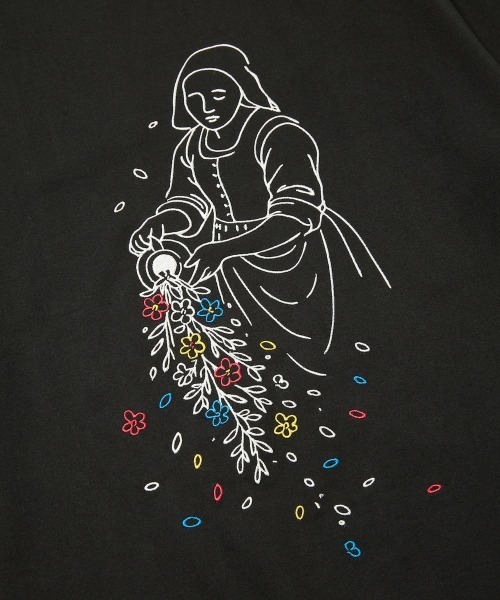 rehacer（レアセル）の「rehacer : Flower Maid Relax Fit T-shirt / フラワー メイド リラックス フィットTシャツ（Tシャツ/カットソー・メンズ・ホワイト/ブラック・SMALL/MEDIUM/LARGE/X-LARGE）」の15枚目の写真