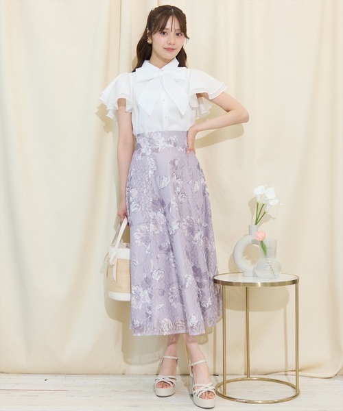 WILLSELECTION(ウィルセレクション)の「ニュアンスフラワーレースプリントフレアスカート(スカート・レディース・ホワイト系その他/レッド系その他/ブルー系その他・FREE)」の16枚目の写真