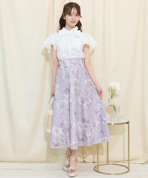 WILLSELECTION(ウィルセレクション)の「ニュアンスフラワーレースプリントフレアスカート(スカート・レディース・ホワイト系その他/レッド系その他/ブルー系その他・FREE)」の15枚目の写真