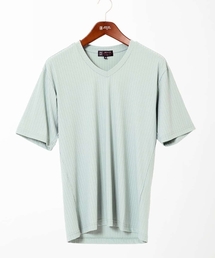 MK MICHEL KLEIN HOMME | 【洗える】ハリヌキテレコVネック半袖(Tシャツ/カットソー)
