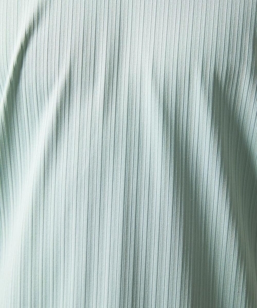 MK MICHEL KLEIN HOMME （エムケーミッシェルクランオム）の「【洗える】ハリヌキテレコＶネック半袖（Tシャツ/カットソー・メンズ・ミント/ブラック/ブルー・48/46/51）」の10枚目の写真