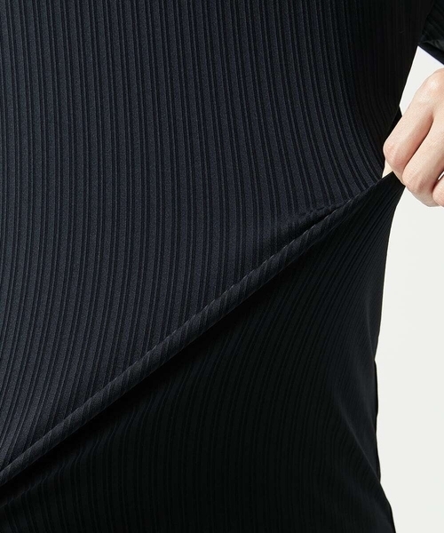 MK MICHEL KLEIN HOMME （エムケーミッシェルクランオム）の「【洗える】ハリヌキテレコＶネック半袖（Tシャツ/カットソー・メンズ・ミント/ブラック/ブルー・48/46/51）」の11枚目の写真