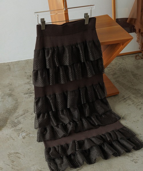 シアーフリルスカート（スカート）｜ADAM ET ROPE