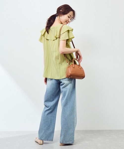 ROPE' PICNIC(ロペピクニック)の「【emur/エミュール】ランダムラッフルブラウス(シャツ/ブラウス・レディース・オフホワイト/ブラック/ライトグリーン・38)」の20枚目の写真