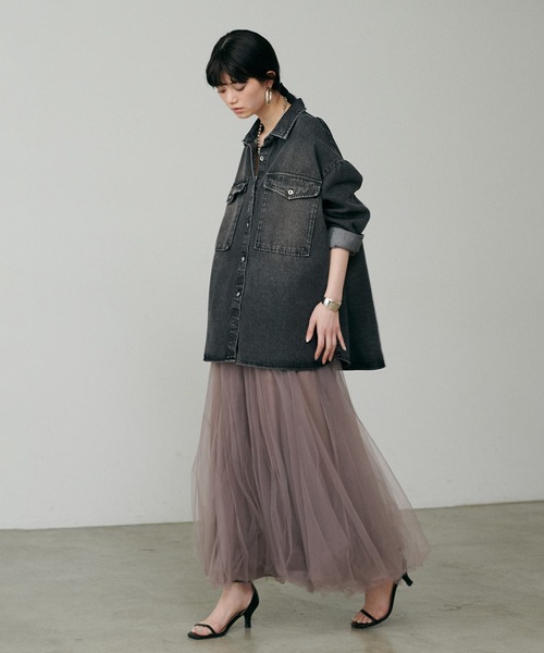LARUTA（ラルータ）の「【LARUTA】ボリュームチュールスカート（スカート・レディース・ネイビー/ブラック/オフホワイト/グレー/ブラウン/その他1/ピンクベージュ・FREE）」の18枚目の写真