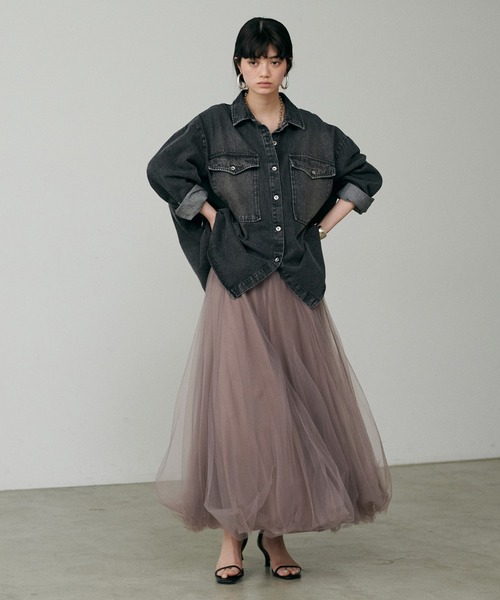 LARUTA（ラルータ）の「【LARUTA】ボリュームチュールスカート（スカート・レディース・ネイビー/ブラック/オフホワイト/グレー/ブラウン/その他1/ピンクベージュ・FREE）」の19枚目の写真