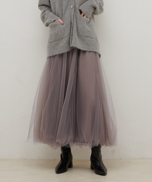LARUTA（ラルータ）の「【LARUTA】ボリュームチュールスカート（スカート・レディース・ネイビー/ブラック/オフホワイト/グレー/ブラウン/その他1/ピンクベージュ・FREE）」の8枚目の写真