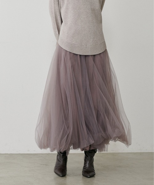 LARUTA（ラルータ）の「【LARUTA】ボリュームチュールスカート（スカート・レディース・ネイビー/ブラック/オフホワイト/グレー/ブラウン/その他1/ピンクベージュ・FREE）」の21枚目の写真