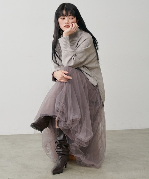 LARUTA（ラルータ）の「【LARUTA】ボリュームチュールスカート（スカート・レディース・ネイビー/ブラック/オフホワイト/グレー/ブラウン/その他1/ピンクベージュ・FREE）」の20枚目の写真
