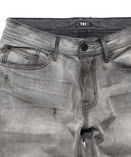 TMT（ティーエムティー）の「12oz SOFT BLACK DENIM 5P STRAIGHT（デニムパンツ・メンズ・グレー/ブラック/ライトグレー・MEDIUM/LARGE/X-LARGE）」の10枚目の写真