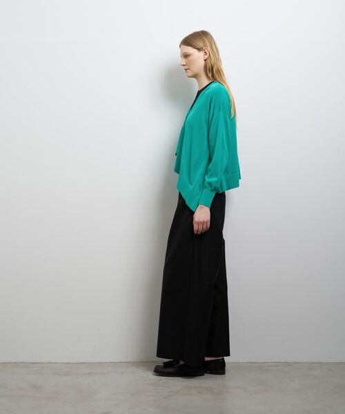 LANVIN en Bleu(ランバンオンブルー)の「アシンメヘムカーディガン(ニット/セーター・レディース・ブラック/レッド/ライトカーキ・38)」の12枚目の写真