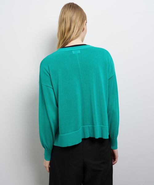 LANVIN en Bleu(ランバンオンブルー)の「アシンメヘムカーディガン(ニット/セーター・レディース・ブラック/レッド/ライトカーキ・38)」の16枚目の写真