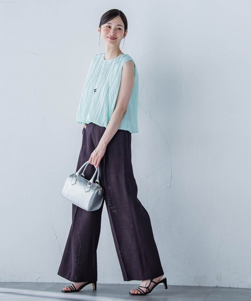 LAUTREAMONT(ロートレアモン)の「エアブリーズストレートワイドパンツ≪洗濯機で洗える≫(スラックス・レディース・ブラウン系その他/オフホワイト/ベージュ系その他・9号/7号/11号)」の10枚目の写真