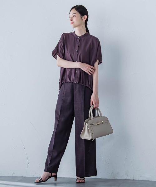 LAUTREAMONT(ロートレアモン)の「エアブリーズストレートワイドパンツ≪洗濯機で洗える≫(スラックス・レディース・ブラウン系その他/オフホワイト/ベージュ系その他・9号/7号/11号)」の7枚目の写真