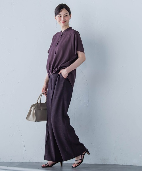 LAUTREAMONT(ロートレアモン)の「エアブリーズストレートワイドパンツ≪洗濯機で洗える≫(スラックス・レディース・ブラウン系その他/オフホワイト/ベージュ系その他・9号/7号/11号)」の9枚目の写真