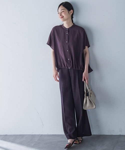 LAUTREAMONT(ロートレアモン)の「エアブリーズストレートワイドパンツ≪洗濯機で洗える≫(スラックス・レディース・ブラウン系その他/オフホワイト/ベージュ系その他・9号/7号/11号)」の5枚目の写真