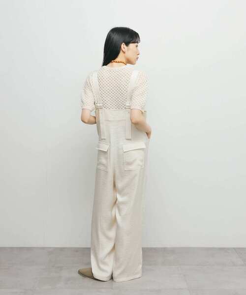 セール】フロントZIPサテンサロペット（サロペット/オーバーオール