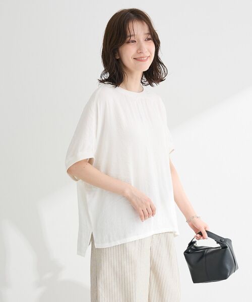 hagumu コットン ドルマンスリーブ ブラウス 春 グリーン ルーズ 109053849_2.jpg
