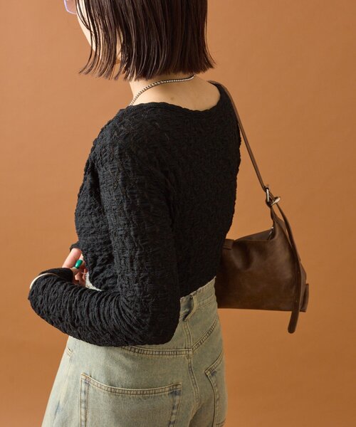 mystic（ミスティック）の「【全骨格対応可能◎/３色展開】レースオフショルロングTシャツ（Tシャツ/カットソー・レディース・ブルー系その他/オフホワイト/ブラック・FREE）」の16枚目の写真