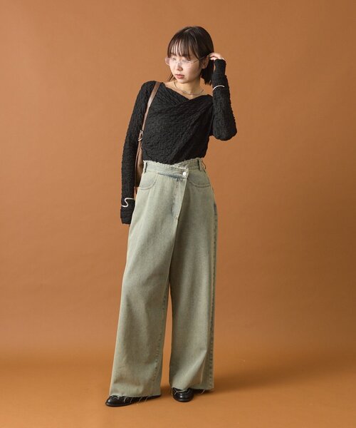 mystic（ミスティック）の「【全骨格対応可能◎/３色展開】レースオフショルロングTシャツ（Tシャツ/カットソー・レディース・ブルー系その他/オフホワイト/ブラック・FREE）」の17枚目の写真