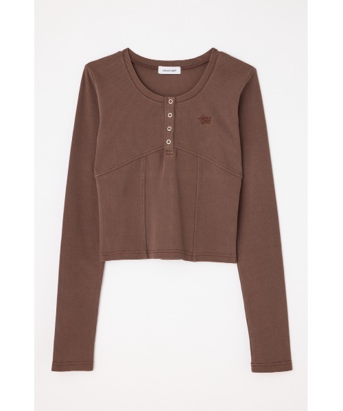 LAGUA GEM（ラグアジェム）の「LAGUA LOGO WASH トップス（Tシャツ/カットソー・レディース・レッド/ブラウン/ライトブラック・FREE）」の15枚目の写真