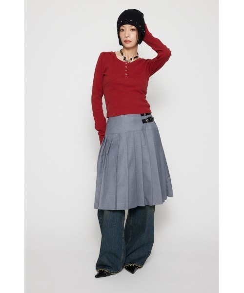 LAGUA GEM（ラグアジェム）の「LAGUA LOGO WASH トップス（Tシャツ/カットソー・レディース・レッド/ブラウン/ライトブラック・FREE）」の18枚目の写真