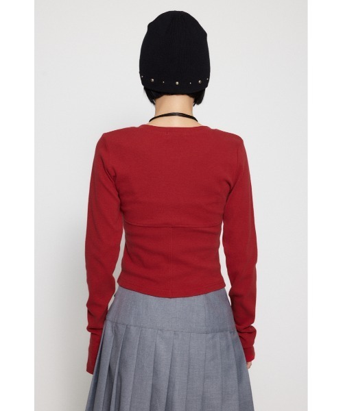 LAGUA GEM（ラグアジェム）の「LAGUA LOGO WASH トップス（Tシャツ/カットソー・レディース・レッド/ブラウン/ライトブラック・FREE）」の10枚目の写真