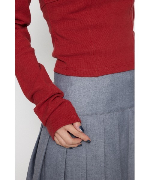 LAGUA GEM（ラグアジェム）の「LAGUA LOGO WASH トップス（Tシャツ/カットソー・レディース・レッド/ブラウン/ライトブラック・FREE）」の12枚目の写真