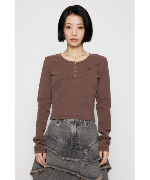 LAGUA GEM（ラグアジェム）の「LAGUA LOGO WASH トップス（Tシャツ/カットソー・レディース・レッド/ブラウン/ライトブラック・FREE）」の22枚目の写真