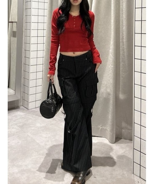 LAGUA GEM（ラグアジェム）の「LAGUA LOGO WASH トップス（Tシャツ/カットソー・レディース・レッド/ブラウン/ライトブラック・FREE）」の15枚目の写真