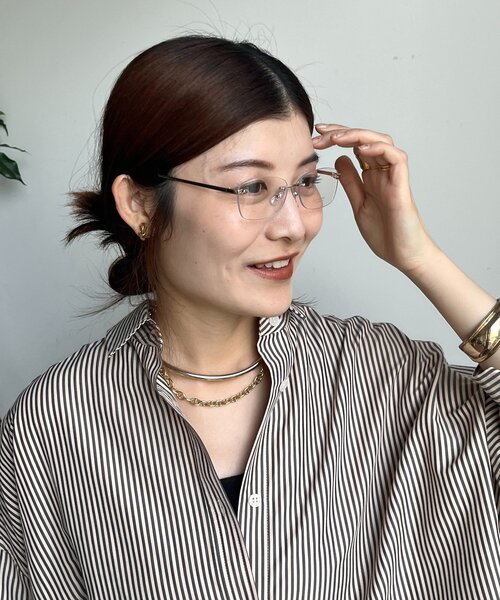 DouDou（ドゥドゥ）の「フレームレスサングラス＋ケースセット（サングラス・レディース・ゴールド/シルバー・FREE）」の2枚目の写真