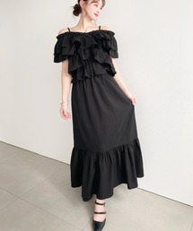 〈マルチWAY〉ショルダースリットクロスフリルセパレートワンピース