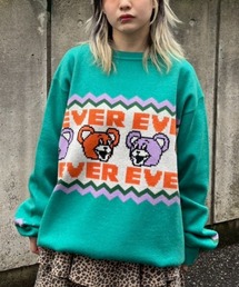Candy Stripper 長袖トップス　ロングスリーブワッフル　ねこ柄　緑 NEW ARRIVAL♡今週末入荷の新作 / CANDY STRIPPER