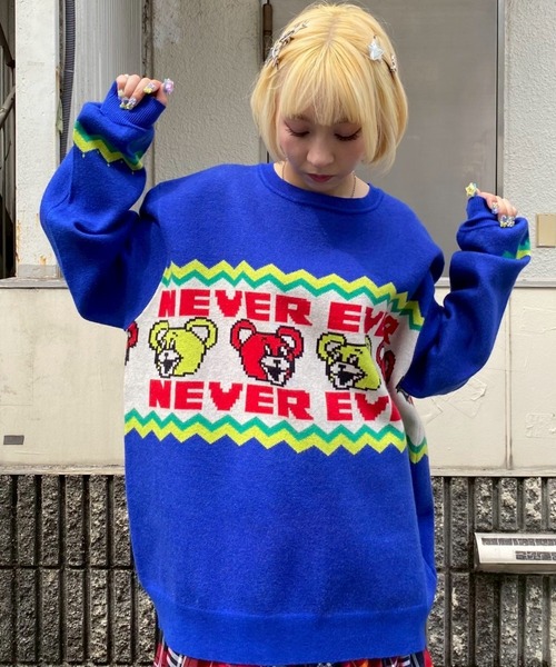 Candy Stripper（キャンディストリッパー）の「NEVER EVER NORDIC ニット（ニット/セーター・レディース・ブルー/エメラルド/レッド・FREE）」の17枚目の写真