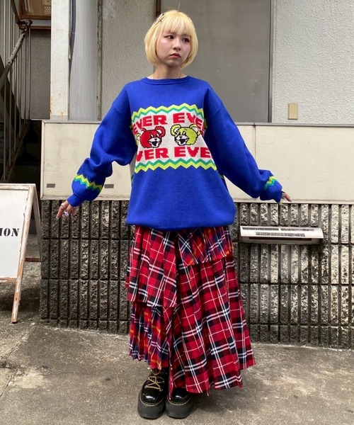 Candy Stripper（キャンディストリッパー）の「NEVER EVER NORDIC ニット（ニット/セーター・レディース・ブルー/エメラルド/レッド・FREE）」の19枚目の写真