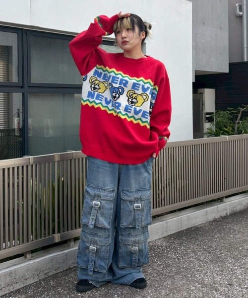 Candy Stripper（キャンディストリッパー）の「NEVER EVER NORDIC ニット（ニット/セーター・レディース・ブルー/エメラルド/レッド・FREE）」の22枚目の写真