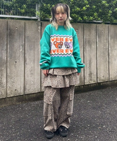 Candy Stripper（キャンディストリッパー）の「NEVER EVER NORDIC ニット（ニット/セーター・レディース・ブルー/エメラルド/レッド・FREE）」の14枚目の写真