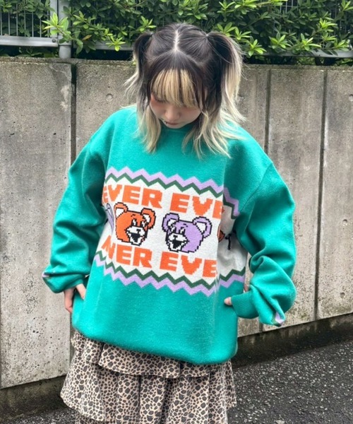 Candy Stripper（キャンディストリッパー）の「NEVER EVER NORDIC ニット（ニット/セーター・レディース・ブルー/エメラルド/レッド・FREE）」の12枚目の写真
