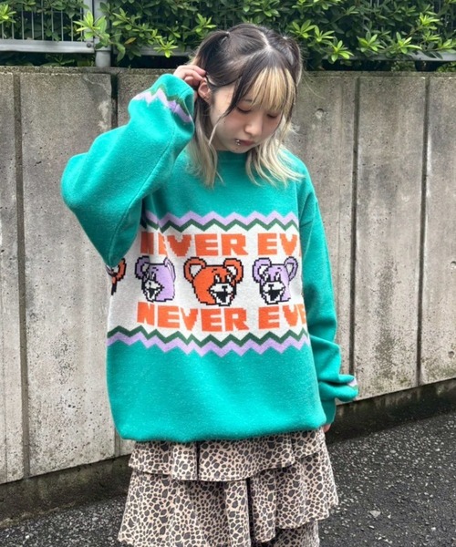 Candy Stripper（キャンディストリッパー）の「NEVER EVER NORDIC ニット（ニット/セーター・レディース・ブルー/エメラルド/レッド・FREE）」の13枚目の写真