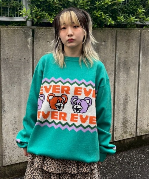 Candy Stripper（キャンディストリッパー）の「NEVER EVER NORDIC ニット（ニット/セーター・レディース・ブルー/エメラルド/レッド・FREE）」の11枚目の写真
