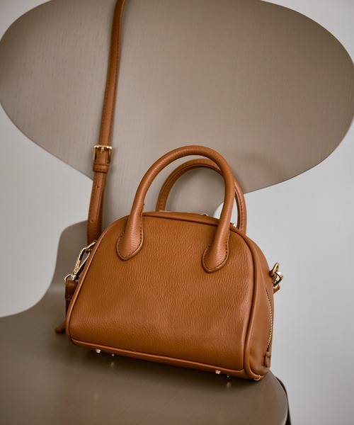 メンズ Snobbist MILANO レザー ボストンバッグ 2way ブラウン