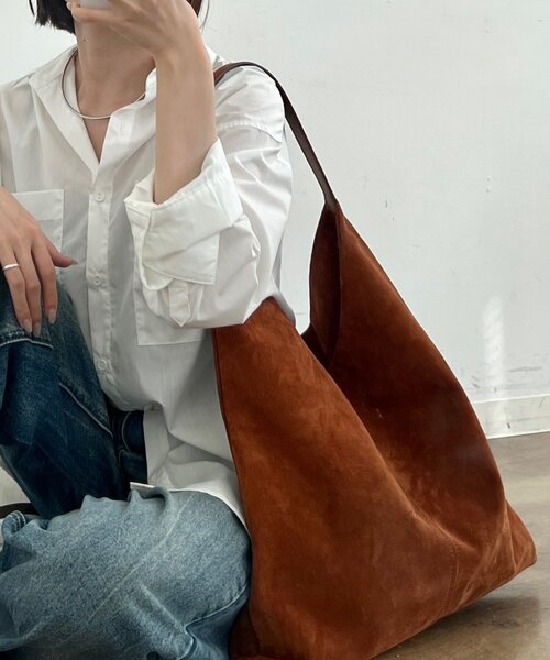 M*o様 【新品】russet ラシット スエードシンプルショルダー ブラウン スエードワンショルダーバッグ（ショルダーバッグ）｜russet